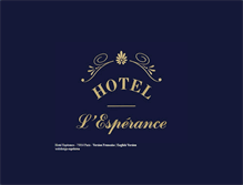 Tablet Screenshot of hotel-esperance-paris.com